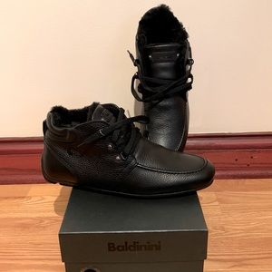 New Baldinini fur lined mens booties made in Italy